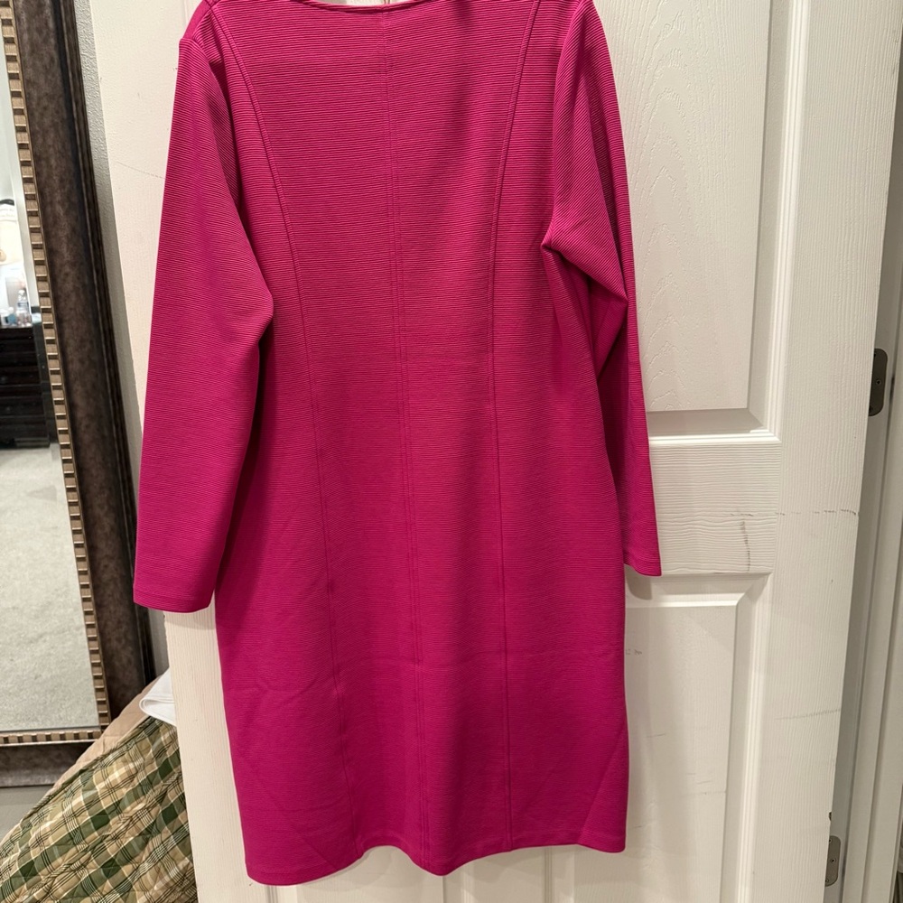 Boden Hot Pink Long Sleeve Dress - Picture 6 of 8